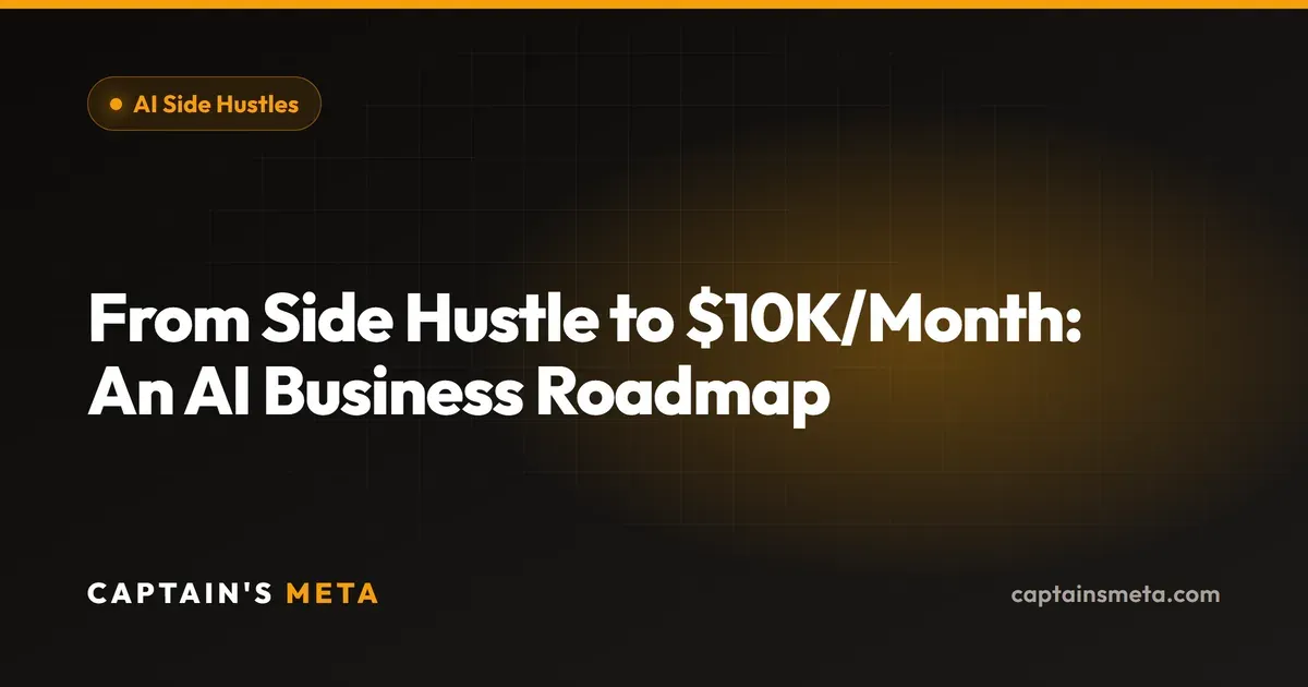 From Side Hustle to $10K/Month: An AI Business Roadmap
