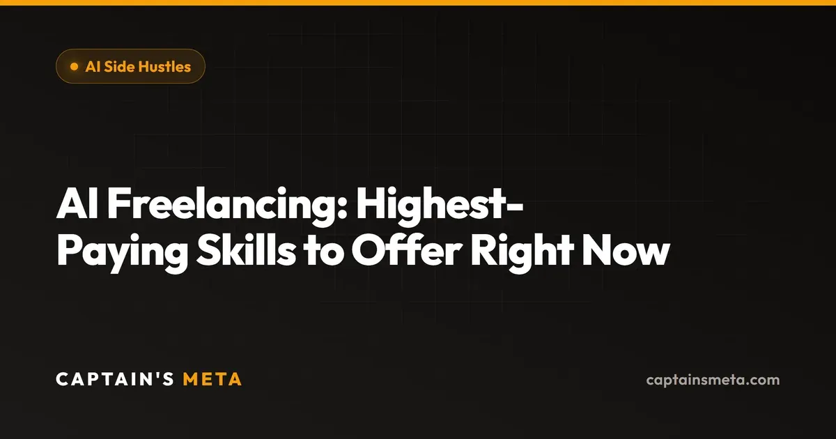 AI Freelancing: Highest-Paying Skills to Offer Right Now