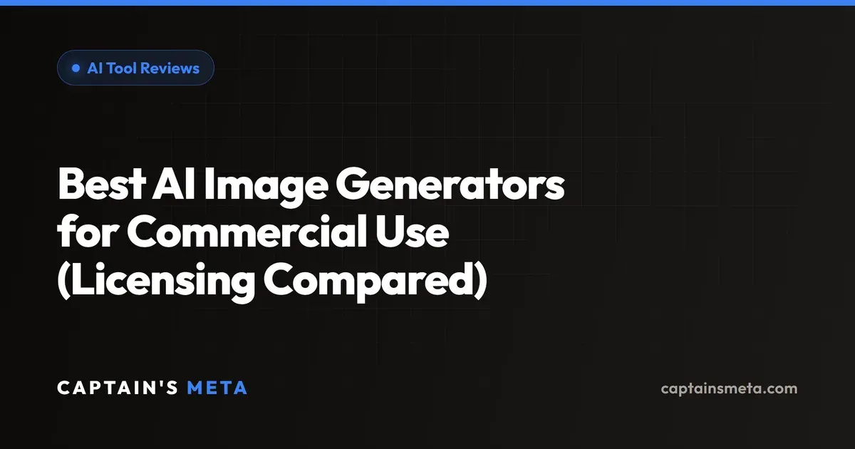 Best AI Image Generators for Commercial Use (Licensing Compared)