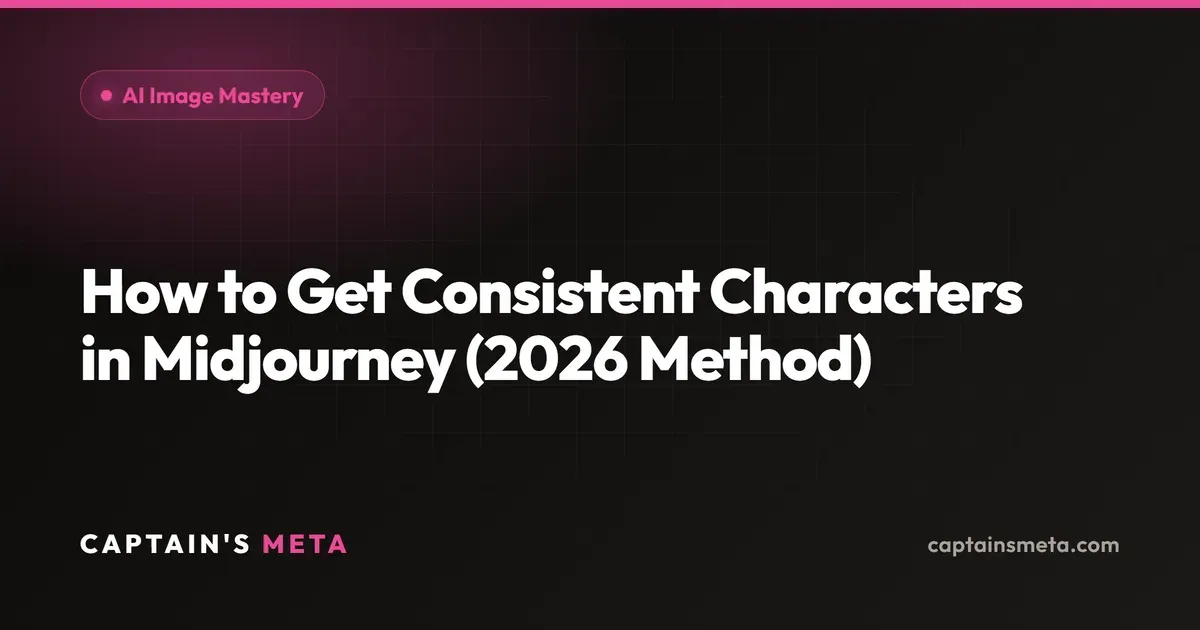 How to Get Consistent Characters in Midjourney (2026 Method)