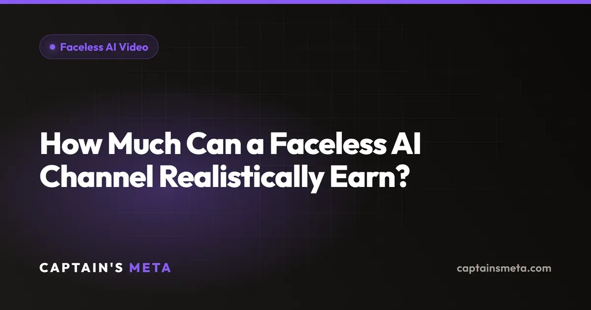 How Much Can a Faceless AI Channel Realistically Earn?