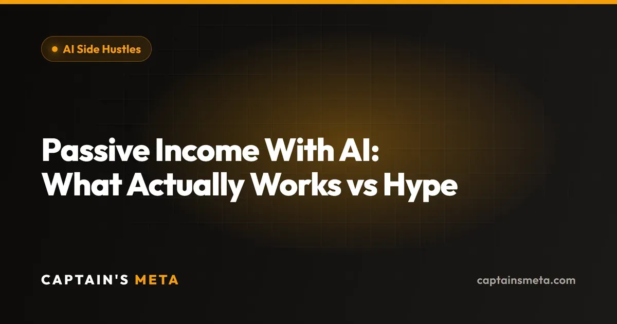 Passive Income With AI: What Actually Works vs Hype
