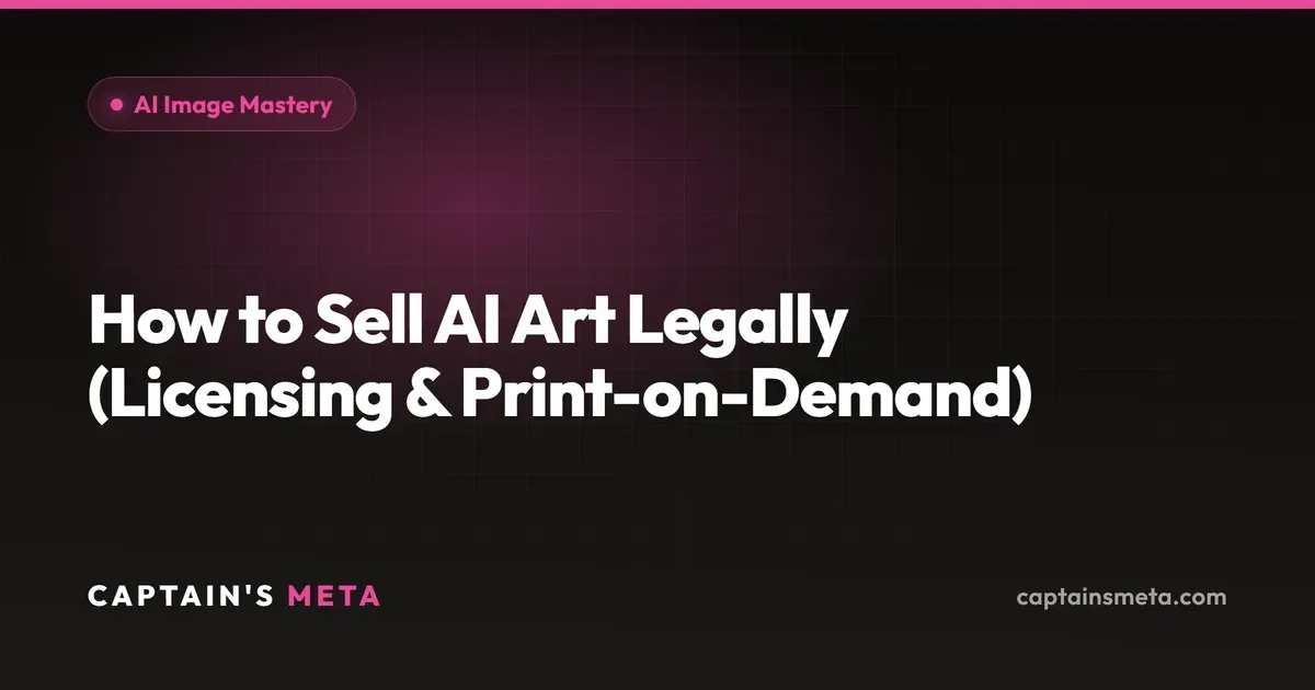 How to Sell AI Art Legally (Licensing & Print-on-Demand)